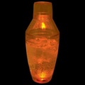 8 Oz. Light Up Clear Drinking Shaker w/ Orange LEDs